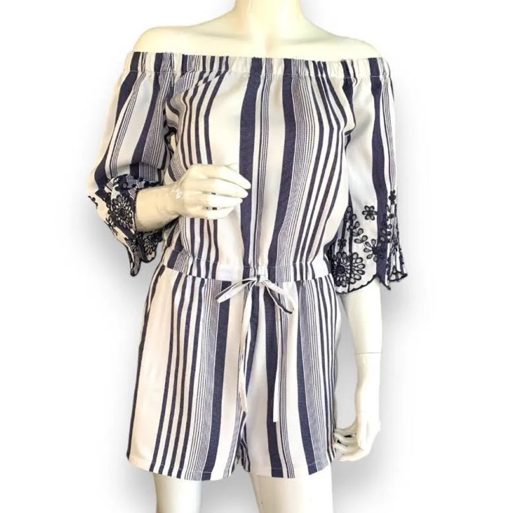 Style House Blue and White romper